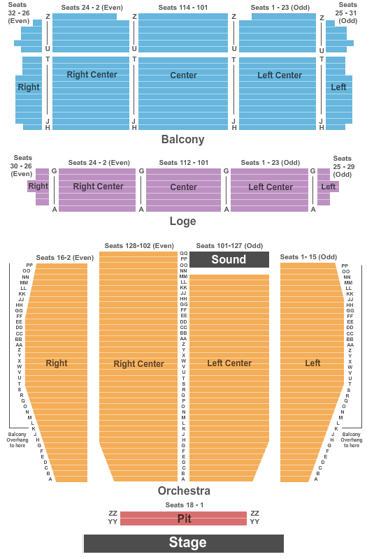 Landmark Theatre Wicked Seating Chart